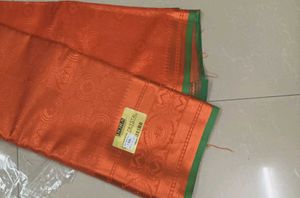 new copper silk saree with Blouse piece