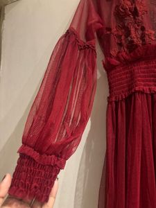 Elegant Maroon Midi Dress