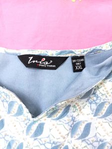 Grey Patterned Kurti XXL
