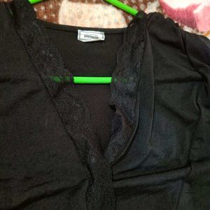 Black Bodysuit Top Bust 38