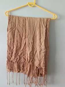 Brown Scarf with Tassels