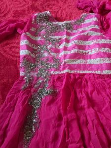 Pink Anarkali Dress - Festive Style