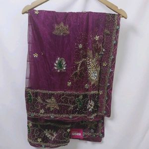 Purple Embellished Blouse