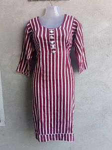 Maroon Printed Suit