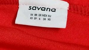 Savana Red Lace Trim Mini Dress