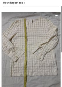 Houndstooth Print Top