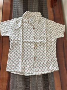Kids Floral Print Short Sleeve Shirt