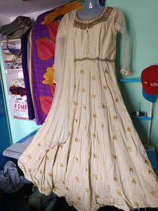 Cream Clr Long Gown