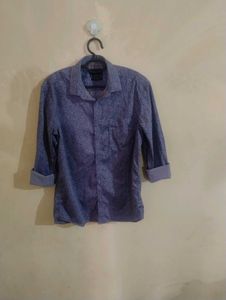 Blue Patterned Casual Shirt