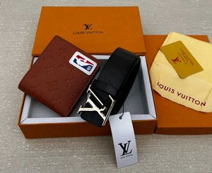 LV MENS BELT+ WALLET COMBO WITH BOX