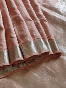 Baby Pink kanchipuram silk Saree