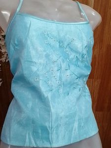 Embroidered Spaghetti Top