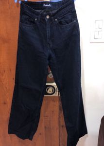 Wide Charcoal Black Jeans
