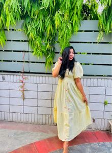 Yellow Korean Maxi Dress
