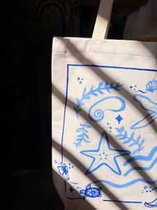 Hand-Painted Tote Bag