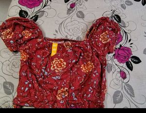 Floral Print Crop Top