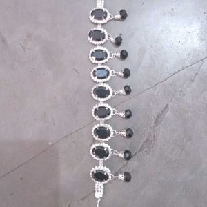 Elegant Black Gemstone Drop Earrings