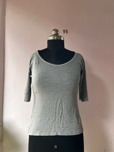 Grey Sleeve Top
