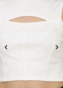 White 🤍 Luxury Cutout Crop Top