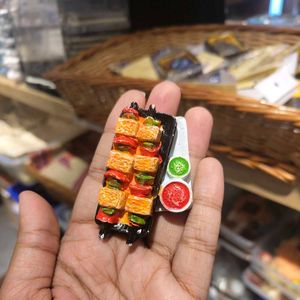 Tikka Skewer Ceramic Fridge Magnet