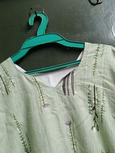 Green Printed Kurta