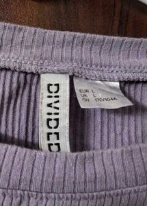 H&amp;M Lavender Ribbed Top