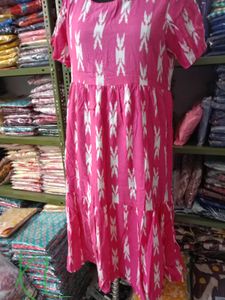 Pink Tiered Midi Dress