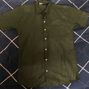 Olive Green Button-Down Shirt