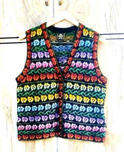 Floral Knit Vest size-38