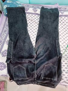 Black Dyed Cargo Jeans