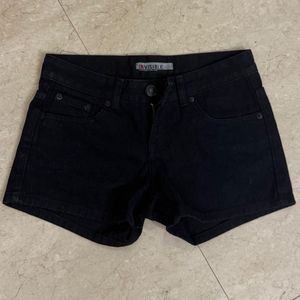 Black Denim Shorts