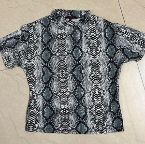 Snakeskin Print Top