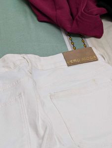 Vero Moda White Bootcut Jeans