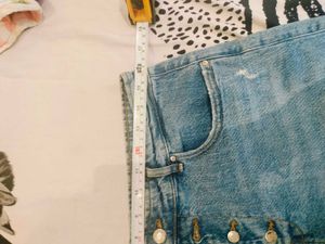Zara Denim Buttoned Shorts Fixed Price