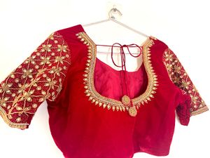 Maroon Embroidered Blouse