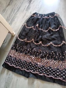 Black Sequined Lehenga Choli
