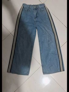 Striped Wideleg Jeans