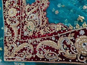 Very Heavy Bridal Lehenga With Matching Shoes Bag