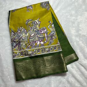 Elegant Green Art Silk Saree