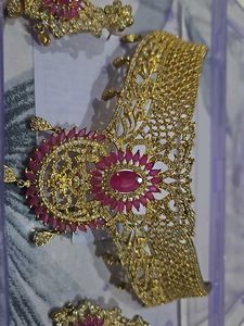 Ruby &amp; Gold Jewelry Set