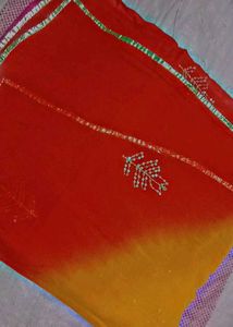 3 Shades Rajputi Cotton Odhna With Sitara Work