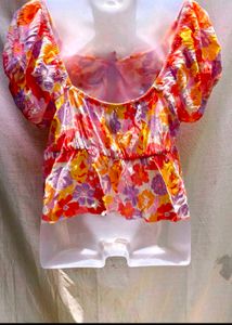 Floral Cutout Tie-Front Top (Women&#39;s)