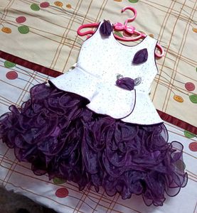 Cute Purple Ruffle Dress