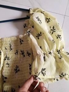 Yellow Floral Top