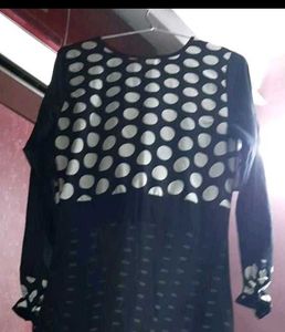 Polka Dot Black And White Gown
