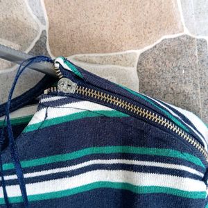 Classic Striped Boat Neck Long Sleeve Top