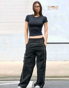 Women&#39;s Black Track Pants (J)