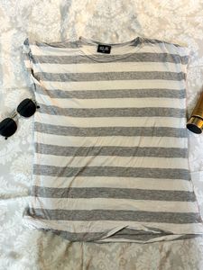 Grey And White Top