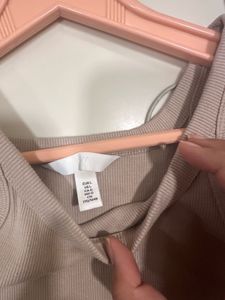 Brand New H&amp;M Beige  Ribbed Tank Dress