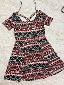 Patterned Casual Dress..